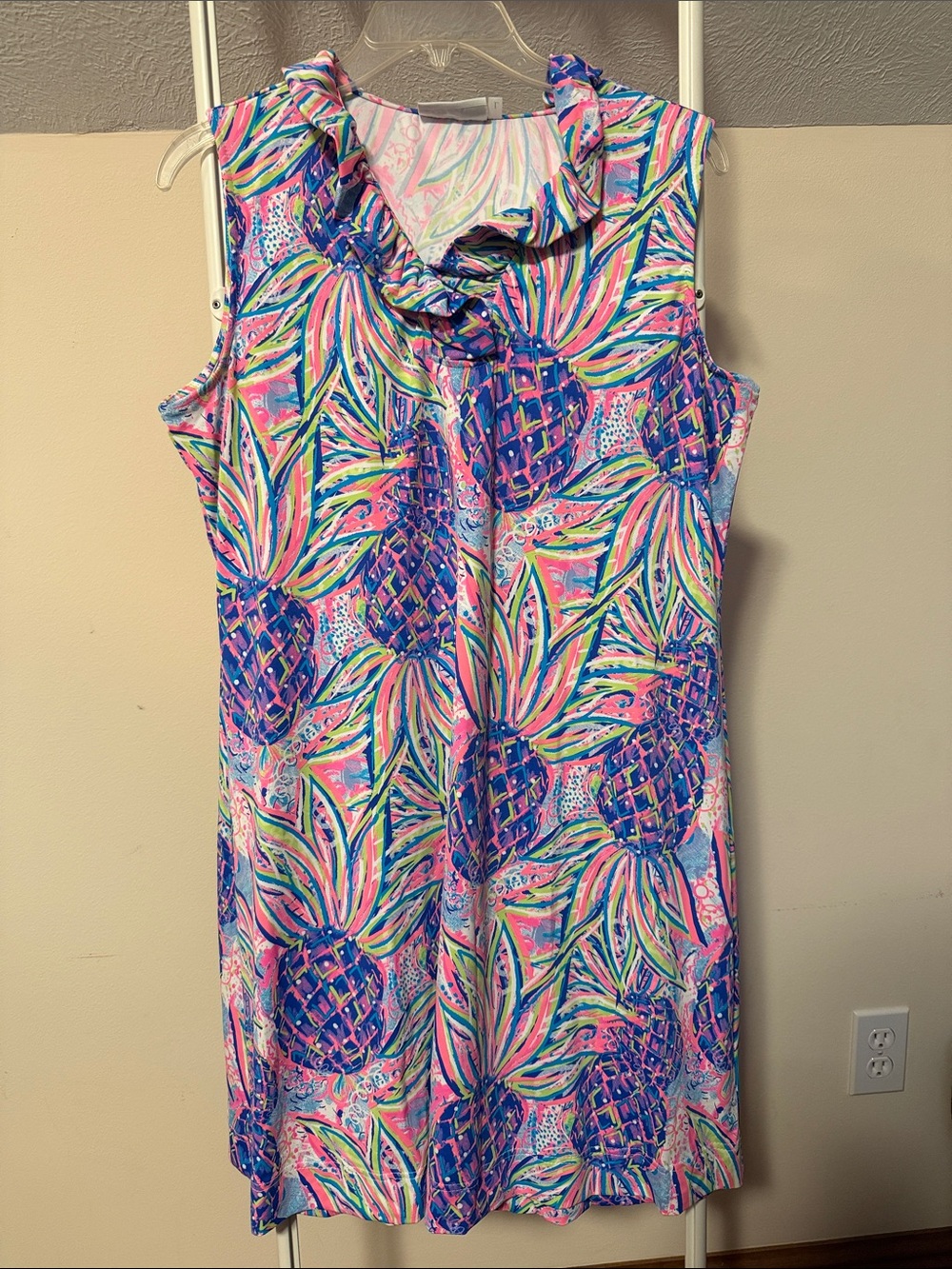 Patchington sleeveless dress pink purple neon - size Large